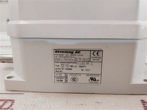 Stromag 180 Lc-499Fv Gear Limit Switch – Aeliya Marine Tech