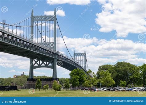 Triborough Bridge at Randalls and Wards Islands in New York City with a ...