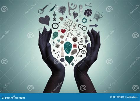 Mixture of Mental Health Symbols, Including Heart and Hands To ...