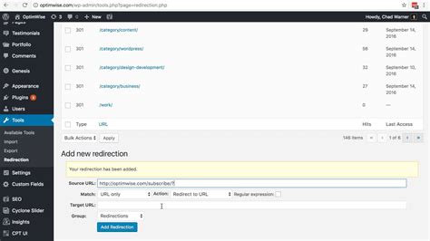 WordPress Redirection 的图像结果