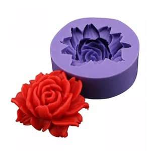 Skytail Silicone 3D Rose Flower Candle Mold Rose Shape Making Scented ...