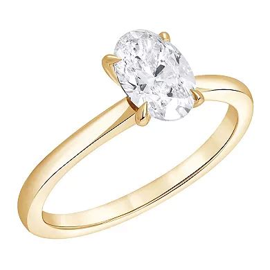 Diamond Brilliance 14k Gold 1 Carat T.W. Lab-Grown Diamond Oval ...