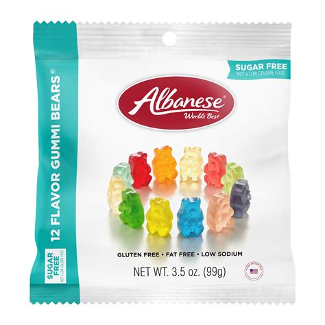 Albanese 12 Flavor Sugar Free Gummi Bears, 3.5 oz - Walmart.com