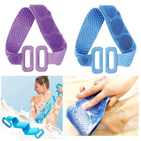 Buy Classy Home Pack Of 2 Soft Real Silicone Body/Bath Back Scrubber ...