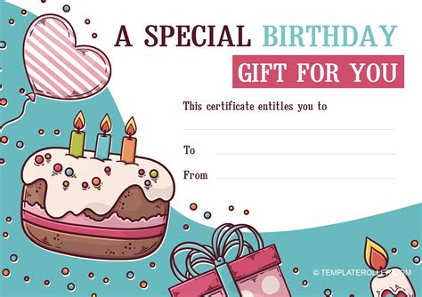 Birthday gift certificate templates – Artofit