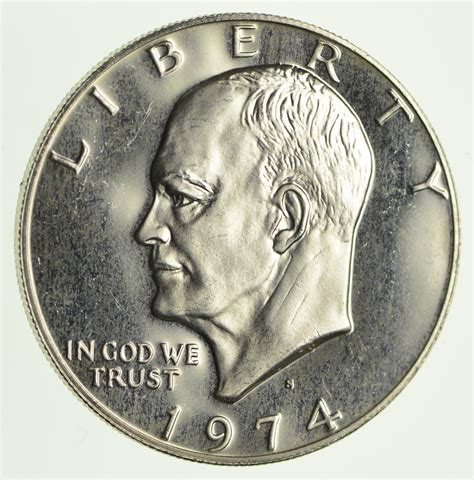 Silver - SPECIALLY MINTED - S Mint Mark - 1974-S - 40% Eisenhower ...