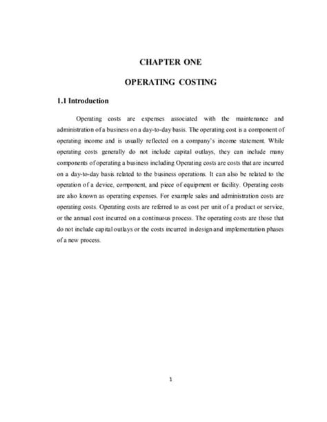 Image result for Operating Costing