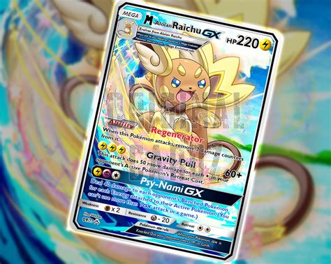 Pokemon Raichu Mega Evolution Card