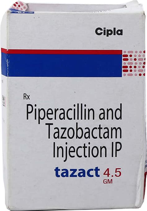 Tazact 4.5gm Powder For Injection: Uses, Side Effects, Price, Dosage ...