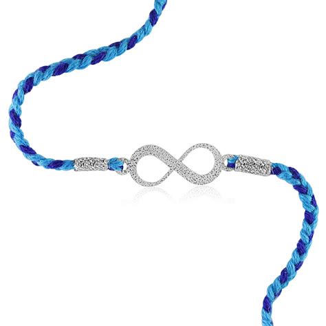 Buy ZULRI 925 Sterling Silve Infinity Bond Rakhi For Brother (Boys ...