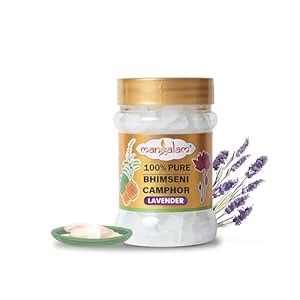 MANGALAM Bhimseni (Lavender) Camphor 100g Jar - Pack Of 1 | 100% Pure ...