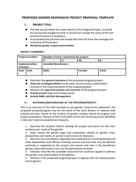 Image result for Gender Mainstreaming Training Proposal Template