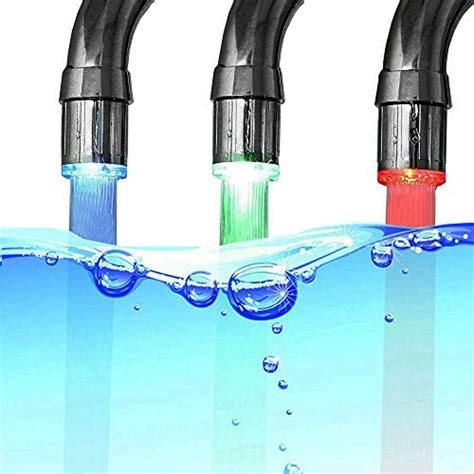 Alovexiong Temperature Control 3-Color Gradient Changing Tap LED Water ...