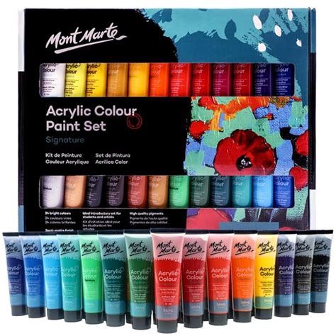 Mont Marte Acrylic Paint Set 24Pcex36Ml, Multi : Amazon.in: Home & Kitchen