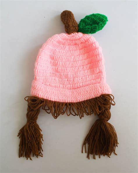 Handmade Crochet Girl Wig with Braids Cap for Kids - Pink | Woonie