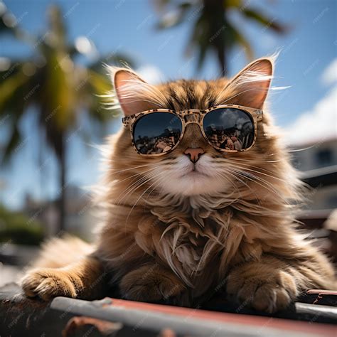 Premium Photo | Cool cat in sunglasses
