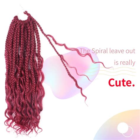 Buy Niseyo 8 Packs Curly Ends Goddess Box Braids Crochet Hair 12 Inch ...