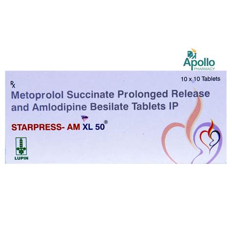 Starpress-AM XL 50 Tablet 10's Price, Uses, Side Effects, Composition ...