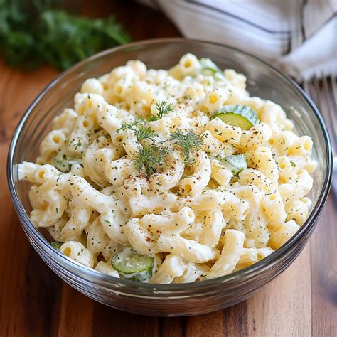 Classic Dill Pickle Macaroni Salad