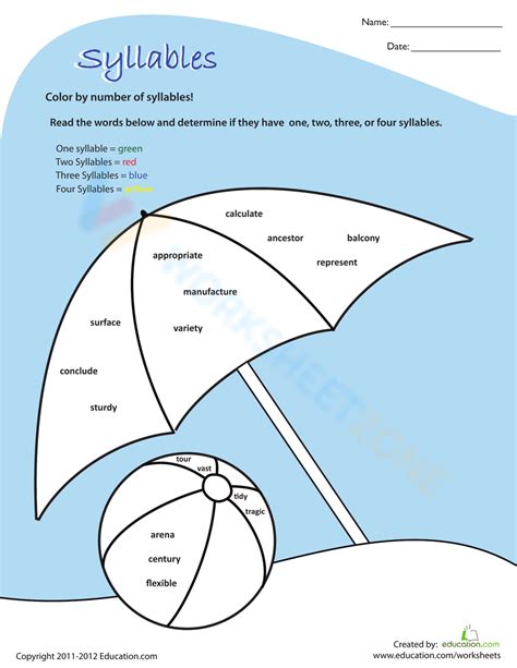 Syllables Worksheet Solved 的图像结果