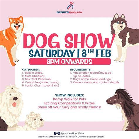 Dog Show Karachi, Sports Pavilion Karachi, 15 February 2025 | AllEvents