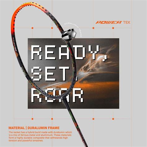 Hundred Powertek 1000 Pro Badminton Racquet-BLK/O/R – Sportswing.in