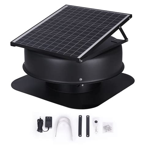 VEVOR Solar Attic Fan, 40 W, 1230 CFM Large Air Flow Solar Roof Vent ...