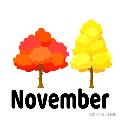 November Month Clip Art