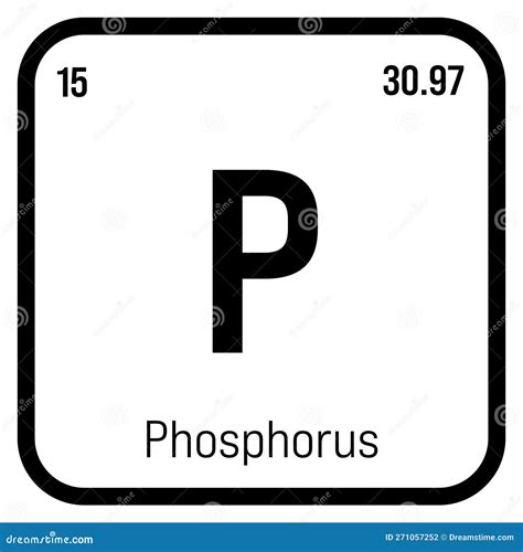 Phosphorus, P, Periodic Table Element Stock Illustration - Illustration ...