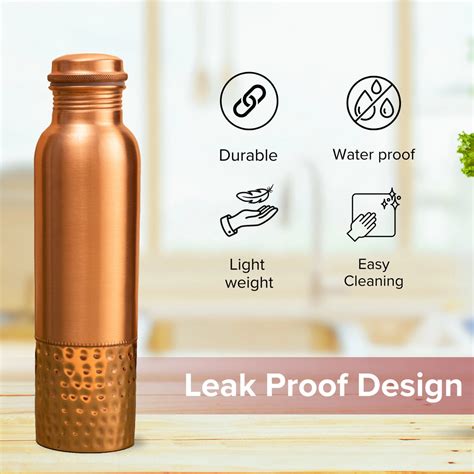 Buy Half Hammered Copper Water Bottle 950 ml for Diwali Gift – The ...
