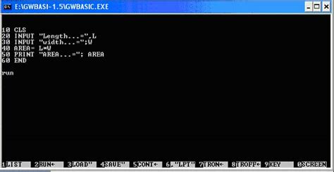 GW Basic Program 的图像结果