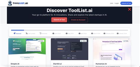 Top AI Tools & Software for 2024 - AI Tools Aggregator | ToolList.ai ...