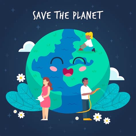 Save the planet concept | Free Vector