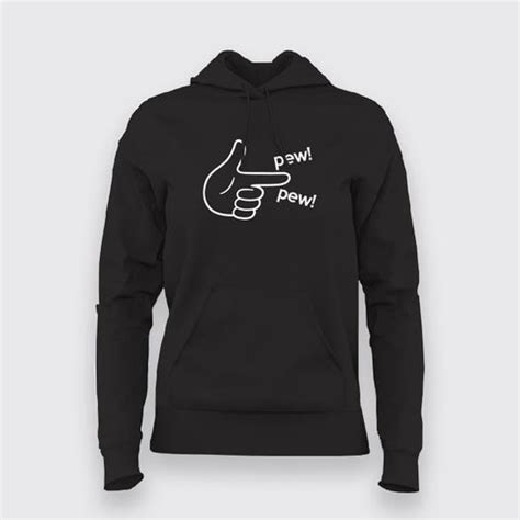 Funny Finger gun Hoodies For Women Online India