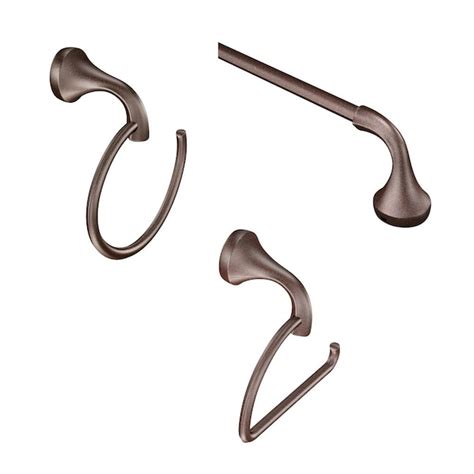 Moen 3-Piece Eva Oil-Rubbed Bronze Decorative Bathroom Hardware Set ...