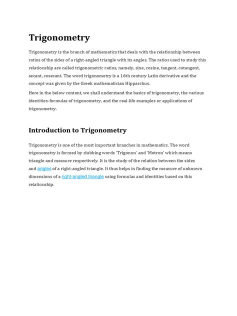 Image result for Basic Trigonometry