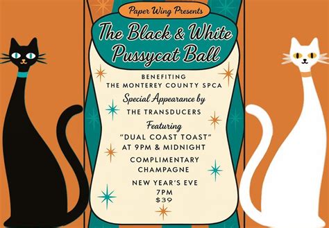 Black & White Pussycat Ball SPCA Fundraiser, Paper Wing Theatre ...