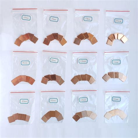 Copper Thermal Shim 12 Thickness from 0.1mm 0.2mm. 0.5mm 0.8mm to 1.8mm ...