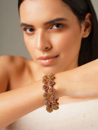 Shop Jaypore Women Brass Bangle for Women Online 39674491