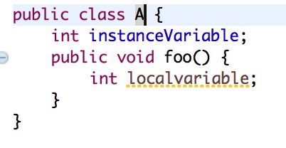 Image result for Java Local Types of Variables Table