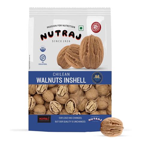 Nutraj Chilean Walnut Inshell 500g | Raw Akhrot with Shell | Delicious ...