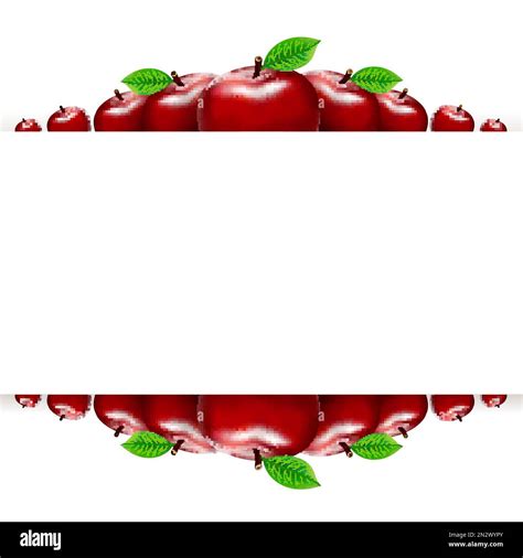 Border of red apples. Template for your design Stock Vector Image & Art - Alamy