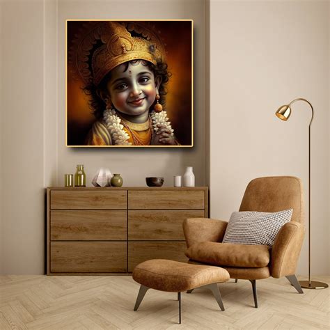 Natkhat Balkrishna Canvas Wall Painting (36 x 36 Inches) - Punam ...