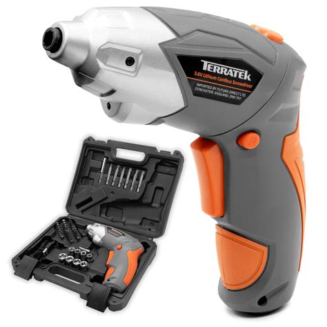 Buy TerratekCordless Screwdriver Terratek 3.6V 1300 mAh Rechargeable ...