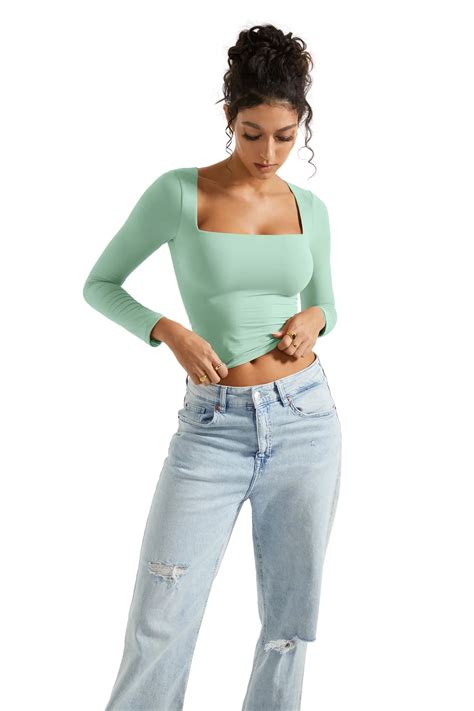 Buttery Soft Square Neck Shirt - Long Sleeve – SUUKSESS