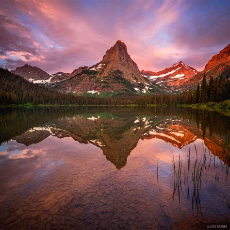 Pyramid Peak Sunrise | Glacier National Park, Montana | Mountain ...