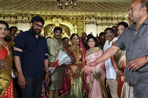 Chiranjeevi, Balakrishna and VV Vinayak at C Kalyan's son Teja-Naga ...
