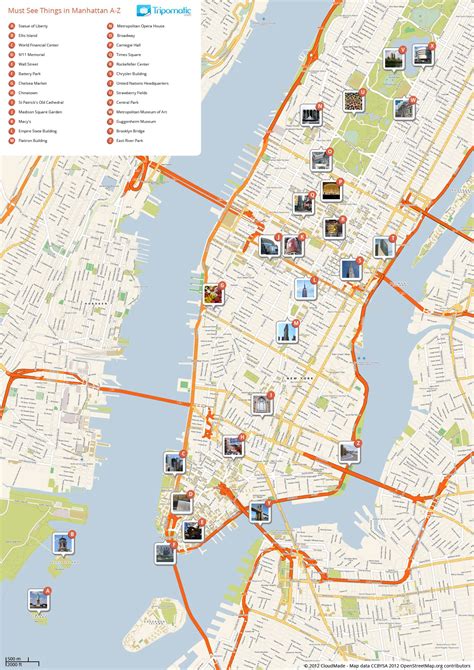 What to See in New York City | New york city manhattan, New york attractions, Nyc tourist map