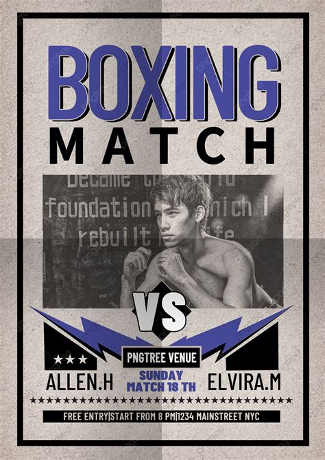 Boxing Match Card 的图像结果