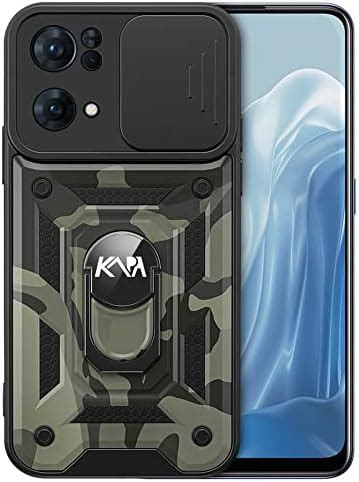 Kapa Tank Back Cover for Oppo Reno 7 Pro (5G), Inbuilt Ring + Slider ...